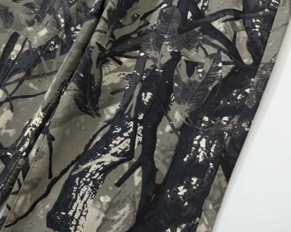 Twigs Graphic Jeans Vintage Loose Straight Denim Pants Men Streetwear Harajuku Hip Hop Baggy Jeans