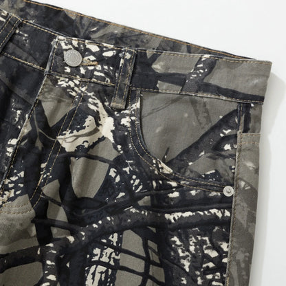 Twigs Graphic Jeans Vintage Loose Straight Denim Pants Men Streetwear Harajuku Hip Hop Baggy Jeans
