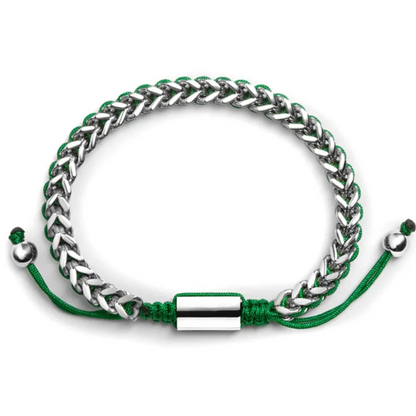 Mens Hand-Woven Chains Bracelet Adjustable Franco Macrame Braided men bracelet Women  Jewelry Stainless Steel Chains Bracelet