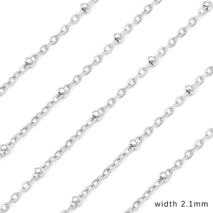 1M Stainless Steel Chain for Men Women Curb Cuban Link Chain DIY Basic Punk Choker Necklace Bracelet Hip Hop Male Jewelry Gift