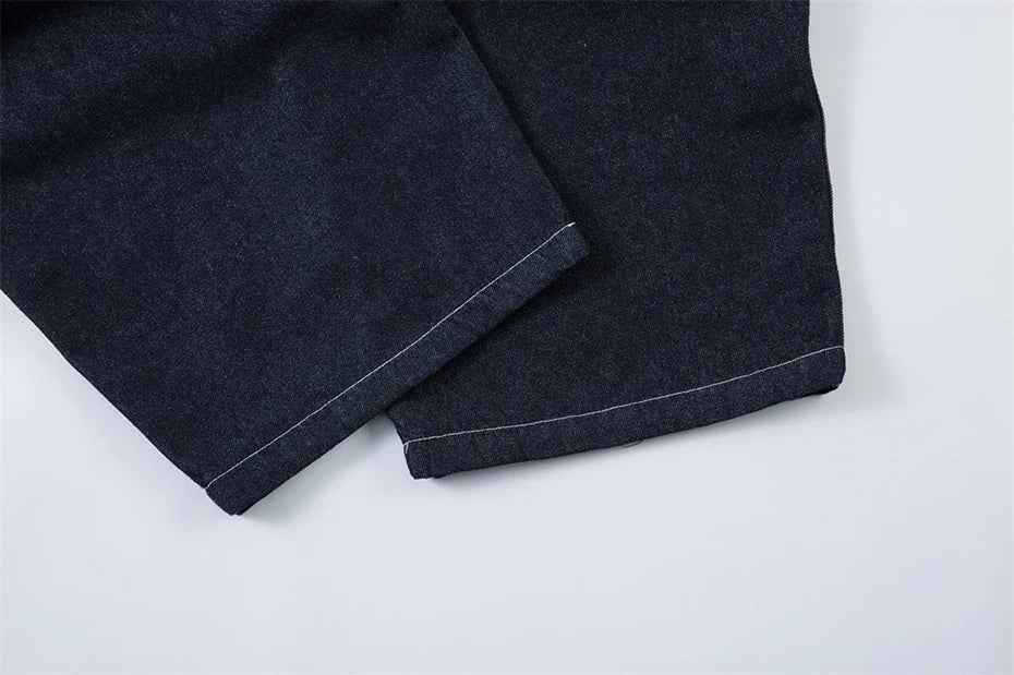 Pleated Baggy Jeans Men Loose Wide Leg Jeans Trousers Streetwear Harajuku Hip Hop Jeans Denim Pants
