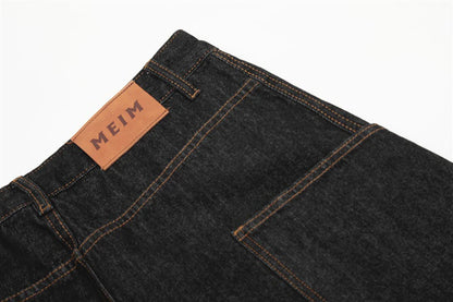 Wide Leg Baggy Jeans Side Pocket Loose Denim Pants Men Streetwear Harajuku Hip Hop Jeans
