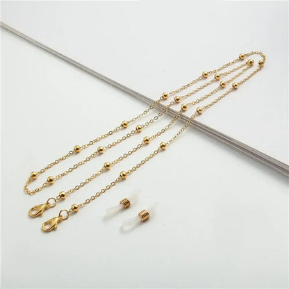Metal Men Women Eyeglass Chains Sunglasses Reading Beaded Glasses Chain Eyewears Cord Strap Rope Female Glasses Chain
