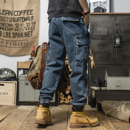 2025 New Casual Pants Tooling Pants Spring and Autumn Jeans Men's Loose Leggings Ripped Jeans Baggy Jeans