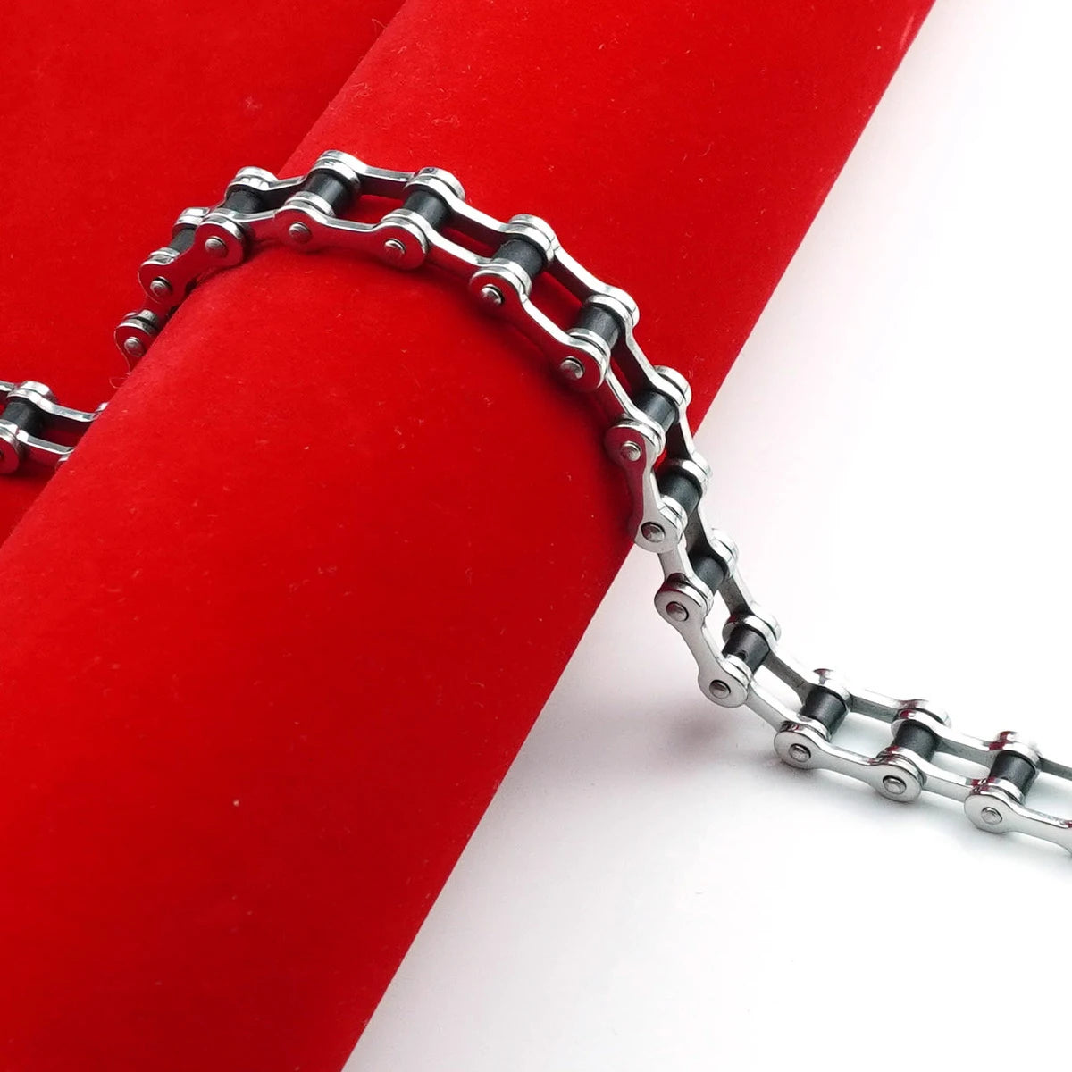 Mens Stainless Steel Biker Chain Bracelet Punk Bangles Motorcycle Bicycle Style Link Chain Fashion Jewelry