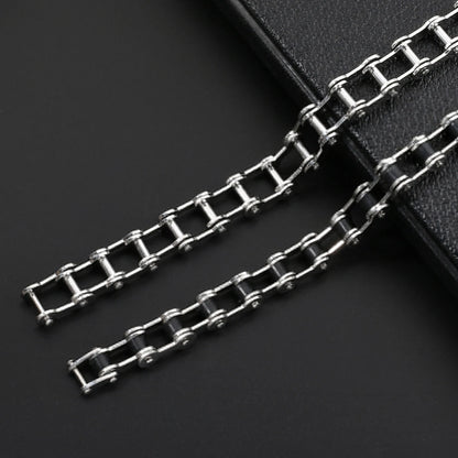 Mens Stainless Steel Biker Chain Bracelet Punk Bangles Motorcycle Bicycle Style Link Chain Fashion Jewelry
