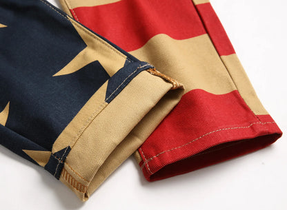 Kakan-y2k New Men's Printed Pattern Jeans, Baggy Jeans Go Out Light Luxury Long Jeans