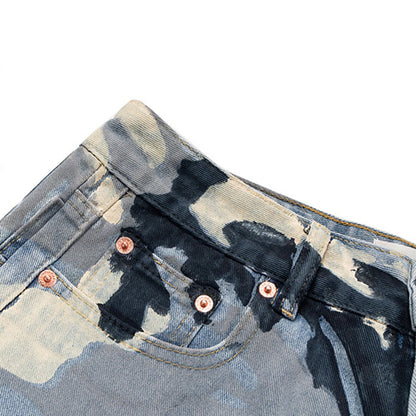 Camouflage Baggy Jeans Men Wide Leg Loose Casual Denim Pants Streetwear Harajuku Hip Hop Jeans Trousers