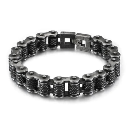 Retro Biker Chain Bracelet Mens Bracelet Link Chain Motorcycle Bicycle Style Bracelets Stainless Steel Bangles Jewelry