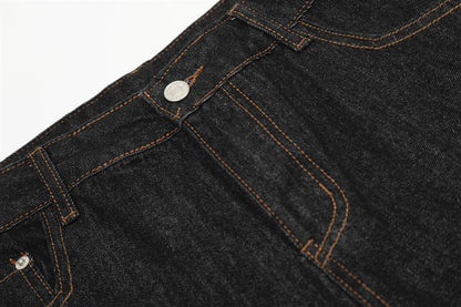 Wide Leg Baggy Jeans Side Pocket Loose Denim Pants Men Streetwear Harajuku Hip Hop Jeans