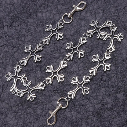 European and American metal chain jeans chain men's hip-hop high-end cross-border men's cross waist chain jeans chain