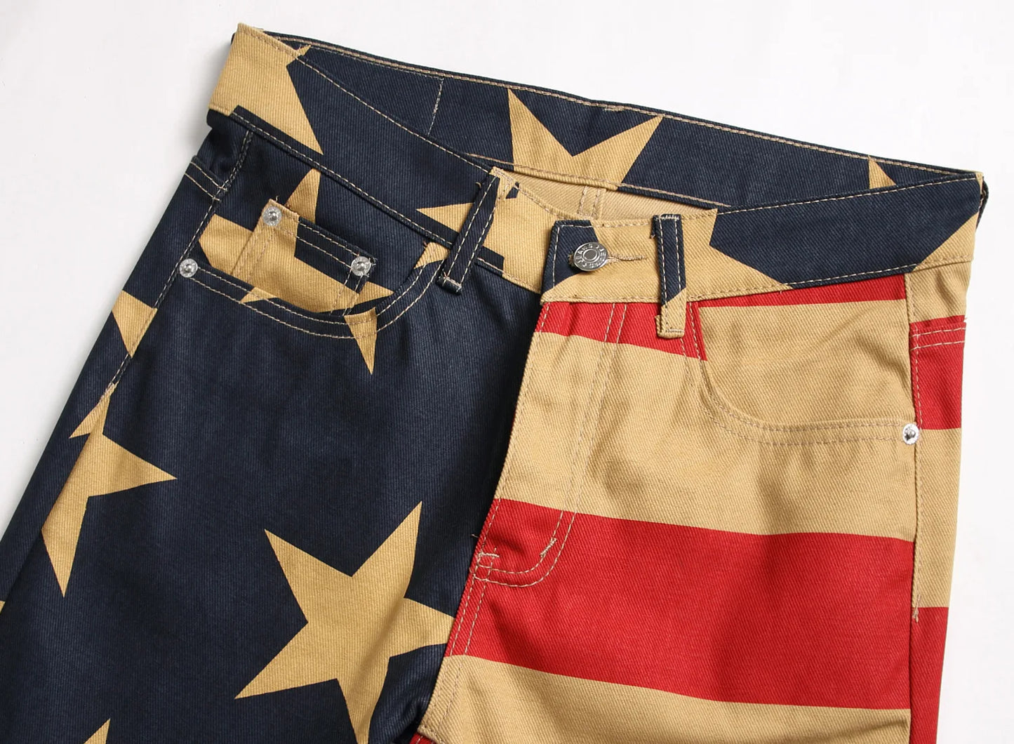 Kakan-y2k New Men's Printed Pattern Jeans, Baggy Jeans Go Out Light Luxury Long Jeans