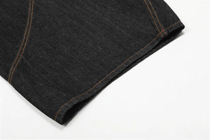 Wide Leg Baggy Jeans Side Pocket Loose Denim Pants Men Streetwear Harajuku Hip Hop Jeans