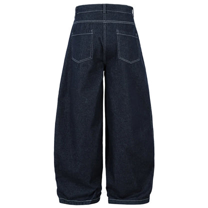 Pleated Baggy Jeans Men Loose Wide Leg Jeans Trousers Streetwear Harajuku Hip Hop Jeans Denim Pants