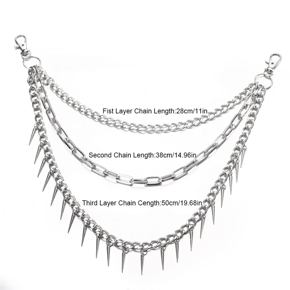 Punk Pants Chains Belt Chain for Man Women Jean Trousers Chains  Goth Jewelry Gothic Emo Scene Accessories