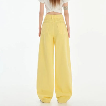 FINEWORDS Retro High Waist Casual Wide Leg Jeans Women Korean Streetwear Easymatch Jeans Easymatch Highstreet Baggy Jeans