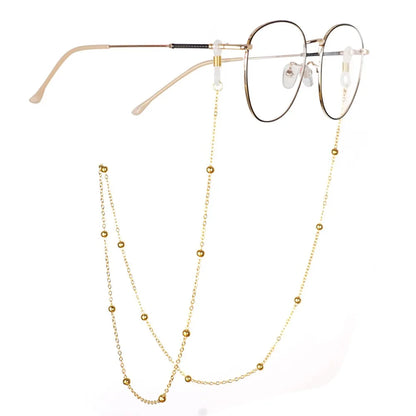 Metal Men Women Eyeglass Chains Sunglasses Reading Beaded Glasses Chain Eyewears Cord Strap Rope Female Glasses Chain
